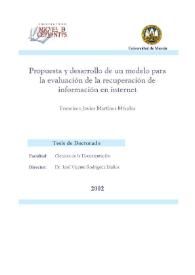 Propuesta y desarrollo de un modelo para la evaluación de la recuperación de información en Internet