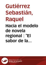 Hacia el modelo de novela regional : 