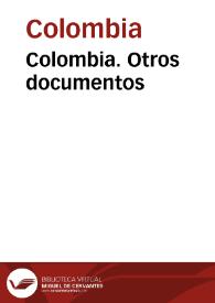 Colombia. Otros documentos