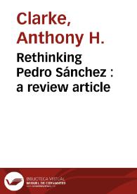 Rethinking Pedro Sánchez : a review article