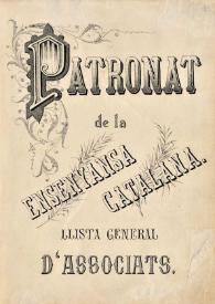 Patronat de la Ensenyansa catalana : llista general d'associats