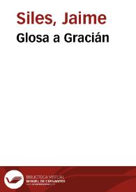 Glosa a Gracián