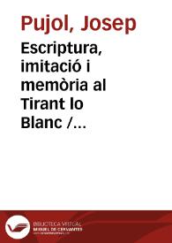 Escriptura, imitació i memòria al Tirant lo Blanc