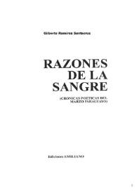 Razones de la sangre : (crónicas poéticas del marzo paraguayo)