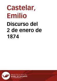 Discurso del 2 de enero de 1874