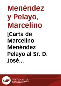 [Carta de Marcelino Menéndez Pelayo al Sr. D. José María de Pereda. París 2 de noviembre de 1877]