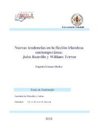 Nuevas tendencias en la ficción irlandesa contemporánea : John Banville y William Trevor