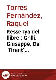 Ressenya del llibre : Grilli, Giuseppe, Dal 