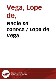 Nadie se conoce