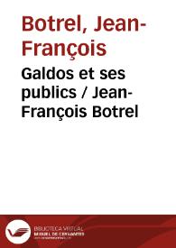 Galdos et ses publics