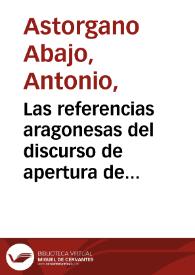 Las referencias aragonesas del discurso de apertura de la R.A. de Extremadura