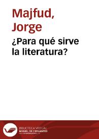 ¿Para qué sirve la literatura?