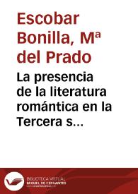 La presencia de la literatura romántica en la Tercera serie de los Episodios Nacionales