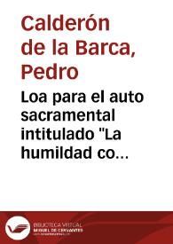 Loa para el auto sacramental intitulado 