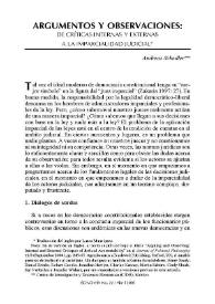 Argumentos y observaciones : de críticas internas y externas a la imparcialidad judicial