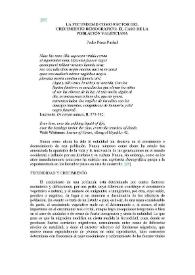 La fecundidad como factor del crecimiento demográfico : el caso de la población valenciana