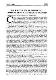 La razón en el Derecho. Comentario a Norberto Bobbio