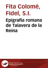 Epigrafía romana de Talavera de la Reina