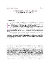 «Derechos humanos» y la teoría de Derechos. Un criterio