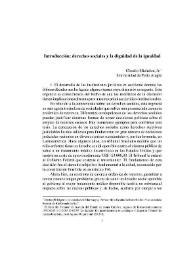 Introducción. Derechos sociales y la dignidad de la igualdad