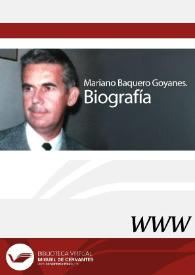 Mariano Baquero Goyanes. Biografía