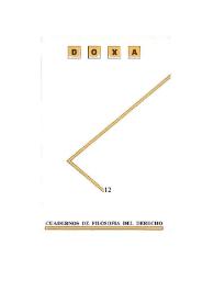 Presentación [Doxa, núm. 12 (1992)]