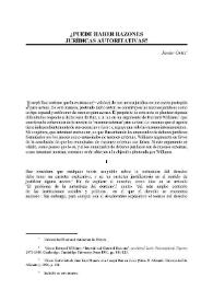 ¿Puede haber razones jurídicas autoritativas?