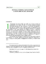 Sistema jurídico, casos difíciles y conocimento del Derecho