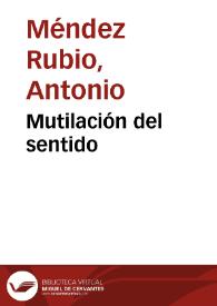 Mutilación del sentido