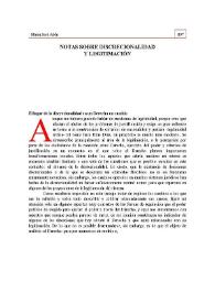 Notas sobre discrecionalidad y legitimación