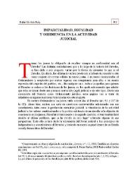 Imparcialidad, igualdad y obediencia en la actividad judicial