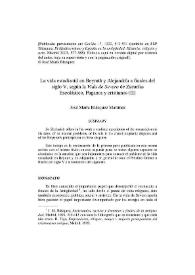 La vida estudiantil en Beyruth y Alejandría a finales del siglo V, según la 