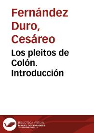 Los pleitos de Colón. Introducción