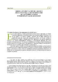 Sobre la inadecuación del modelo deductivo para la reconstrución de las justificaciones interpretativas de los jueces