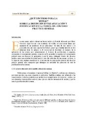 ¿Qué discurso para la moral? : Sobre la distinción entre aplicación y justificación en la teoría del discurso práctico general