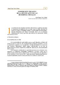 Comprensión trialista de la justificación de las decisiones judiciales