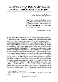 El sonido y la furia: Crítica de la persuasión multicultural