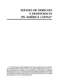 Accountability horizontal. La institucionalización legal de la desconfianza política