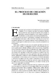 El proceso de creación de Derecho