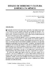 Estado de derecho y cultura jurídica en México