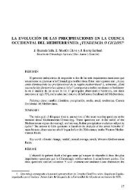 La evolución de las precipitaciones en la cuenca occidental del Mediterráneo : ¿tendencias o ciclos?