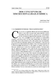 Dos conceptos de discrecionalidad jurídica