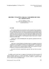 Reestructuración agraria y abandono de usos : el caserío vasco