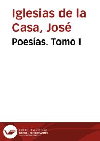 Poesías. Tomo I