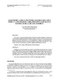 Análisis de la relación entre capacidad de carga física y capacidad de carga perceptual en playas naturales de la isla de Menorca