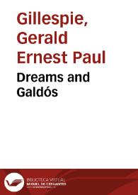 Dreams and Galdós