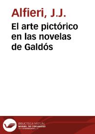 El arte pictórico en las novelas de Galdós