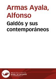 Galdós y sus contemporáneos