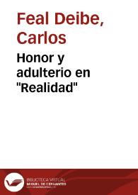 Honor y adulterio en 