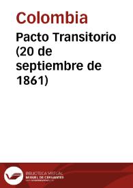 Pacto Transitorio (20 de septiembre de 1861)